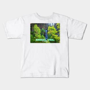 Bridal Veil Falls in Spearfish Canyon Kids T-Shirt